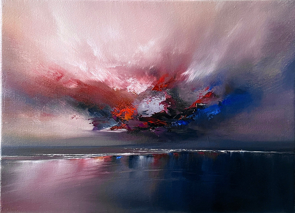 "Scarlet Dusk" Oil on Canvas