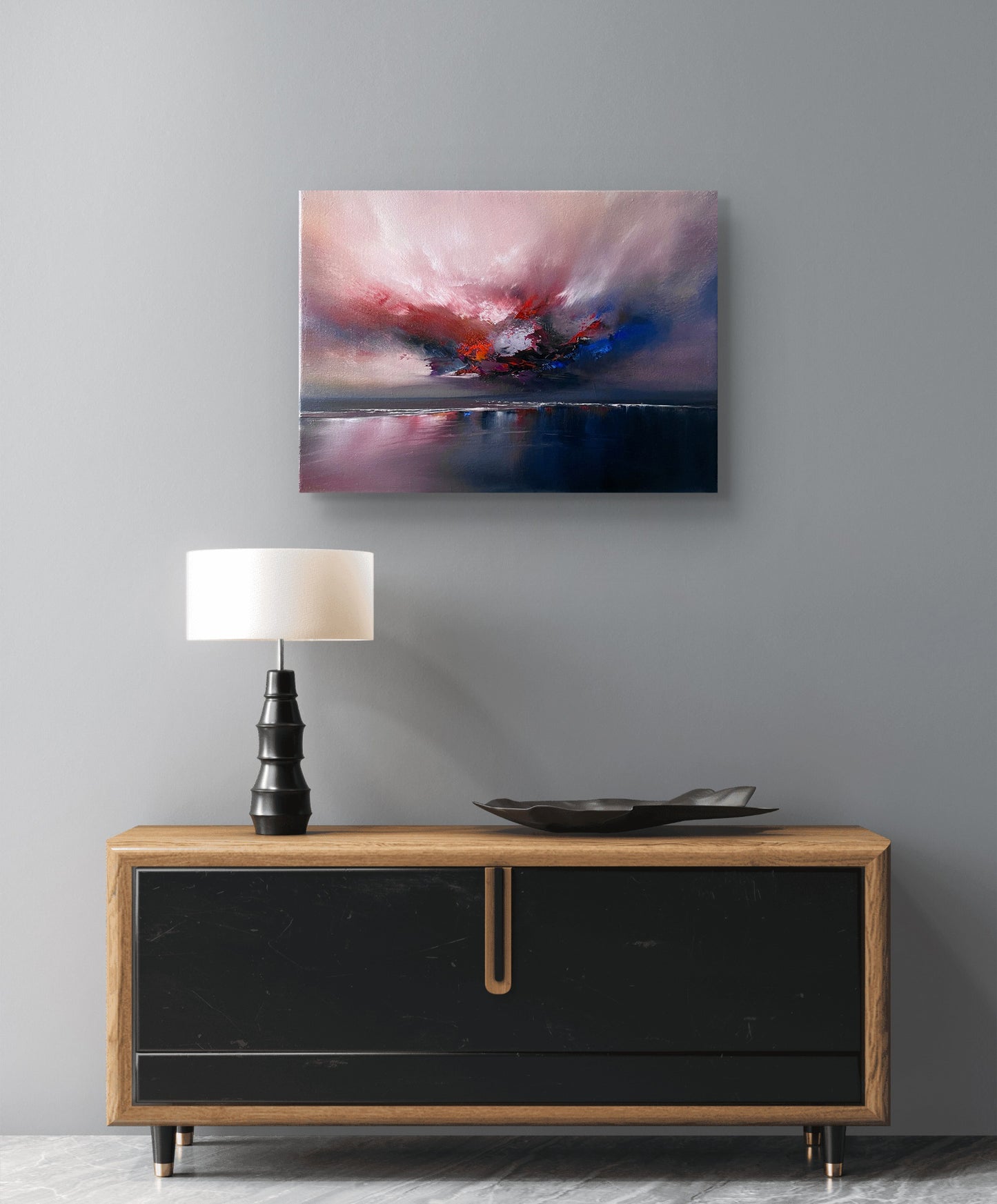 "Scarlet Dusk" Oil on Canvas