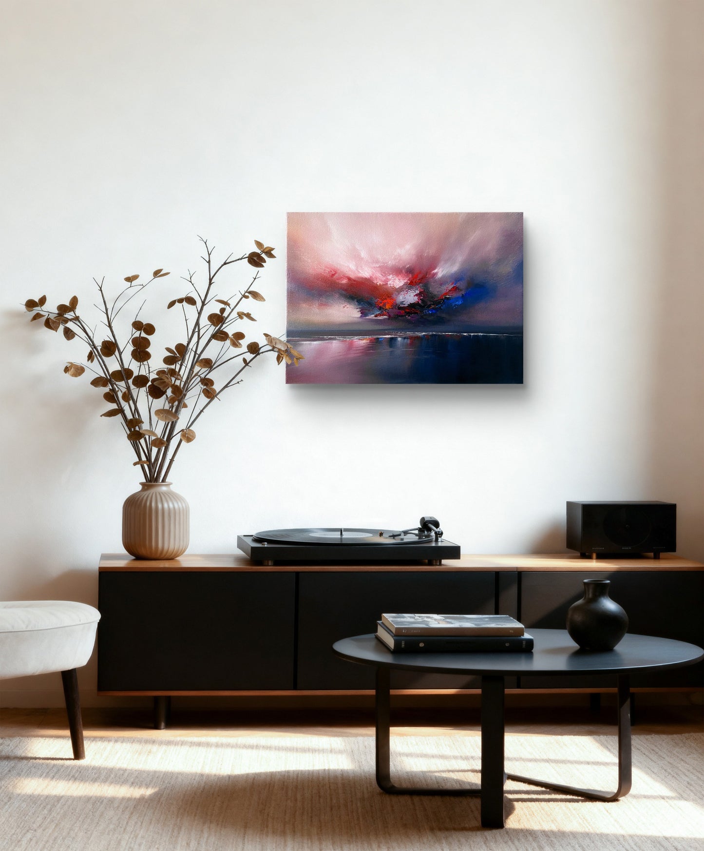 "Scarlet Dusk" Oil on Canvas