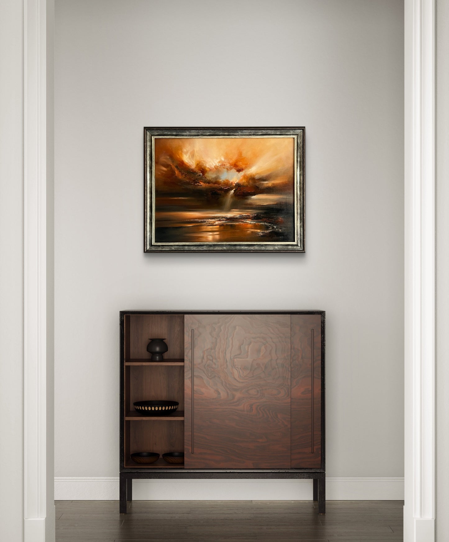 "Virell" Framed Oil on Oil Paper Pad