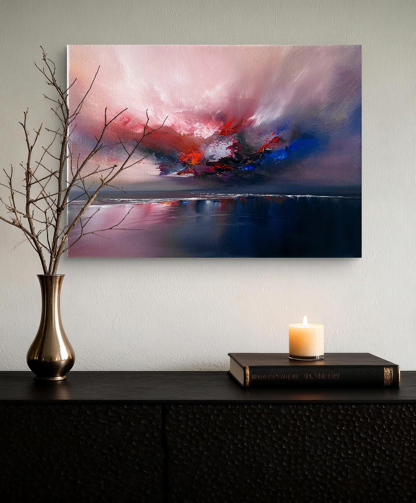 "Scarlet Dusk" Oil on Canvas
