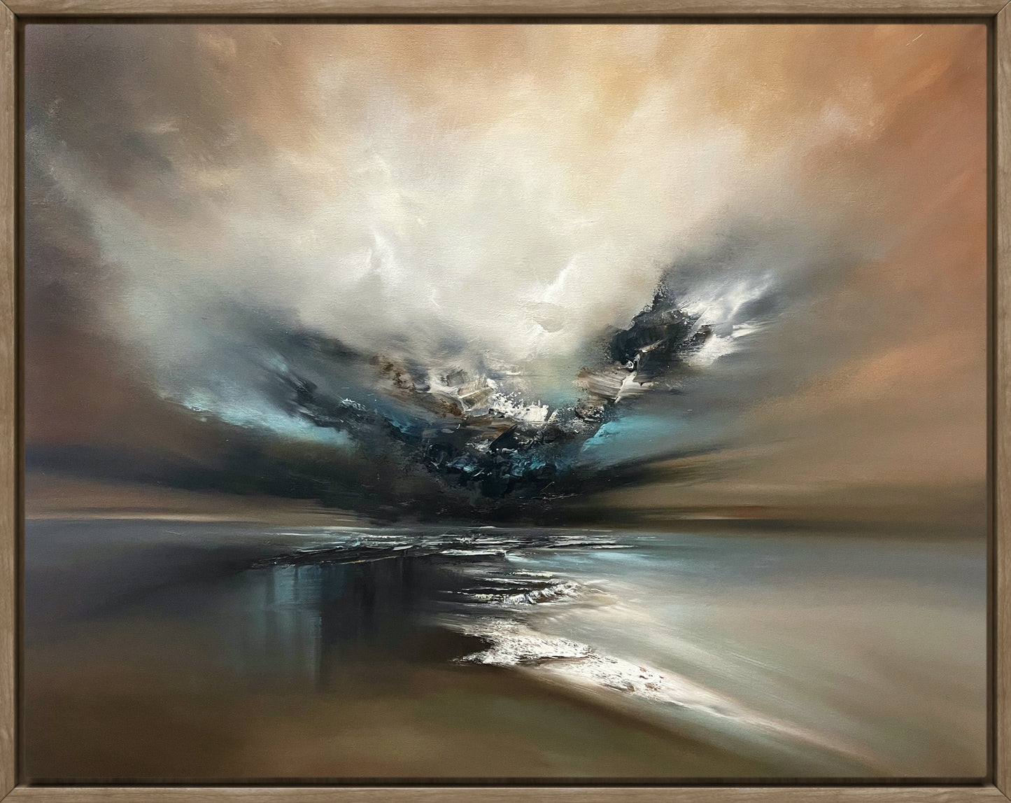 "Ventaris" Framed Oil on Canvas