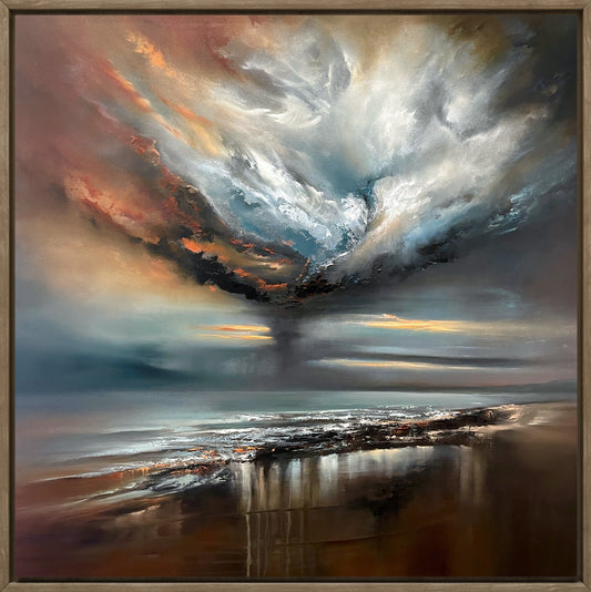 "Vortalis" Framed Oil on Canvas