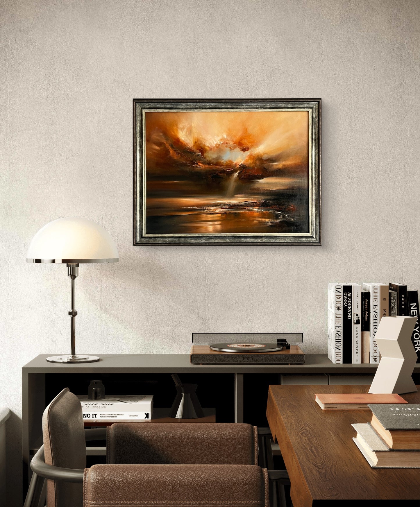 "Virell" Framed Oil on Oil Paper Pad
