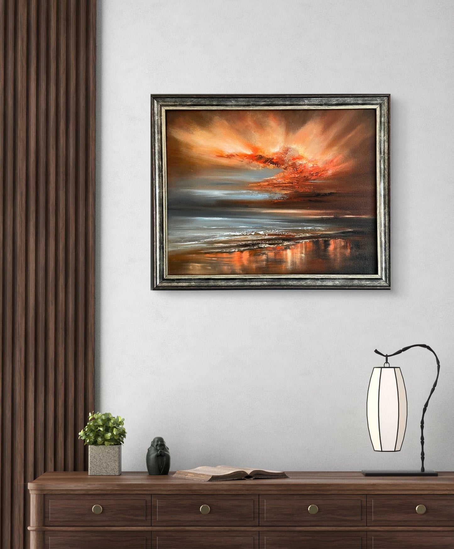 "Ignis" Framed Oil on Canvas