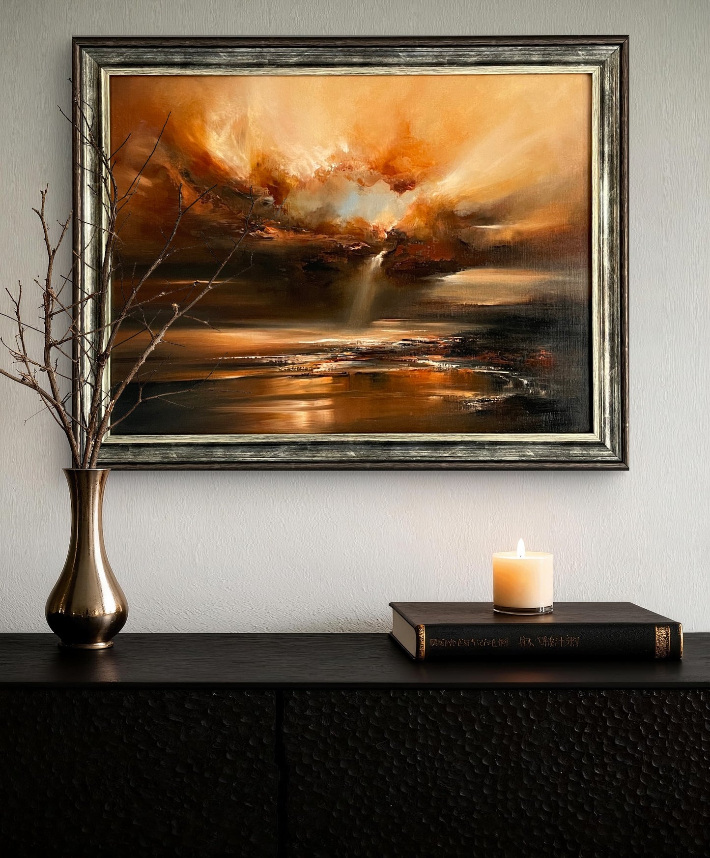 "Virell" Framed Oil on Oil Paper Pad