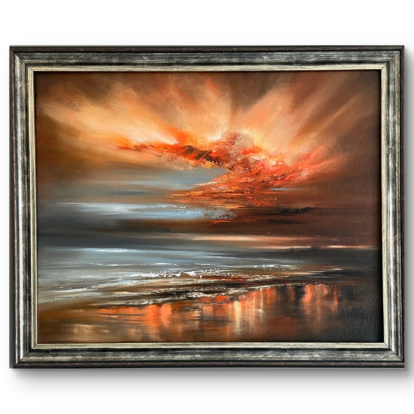 "Ignis" Framed Oil on Canvas