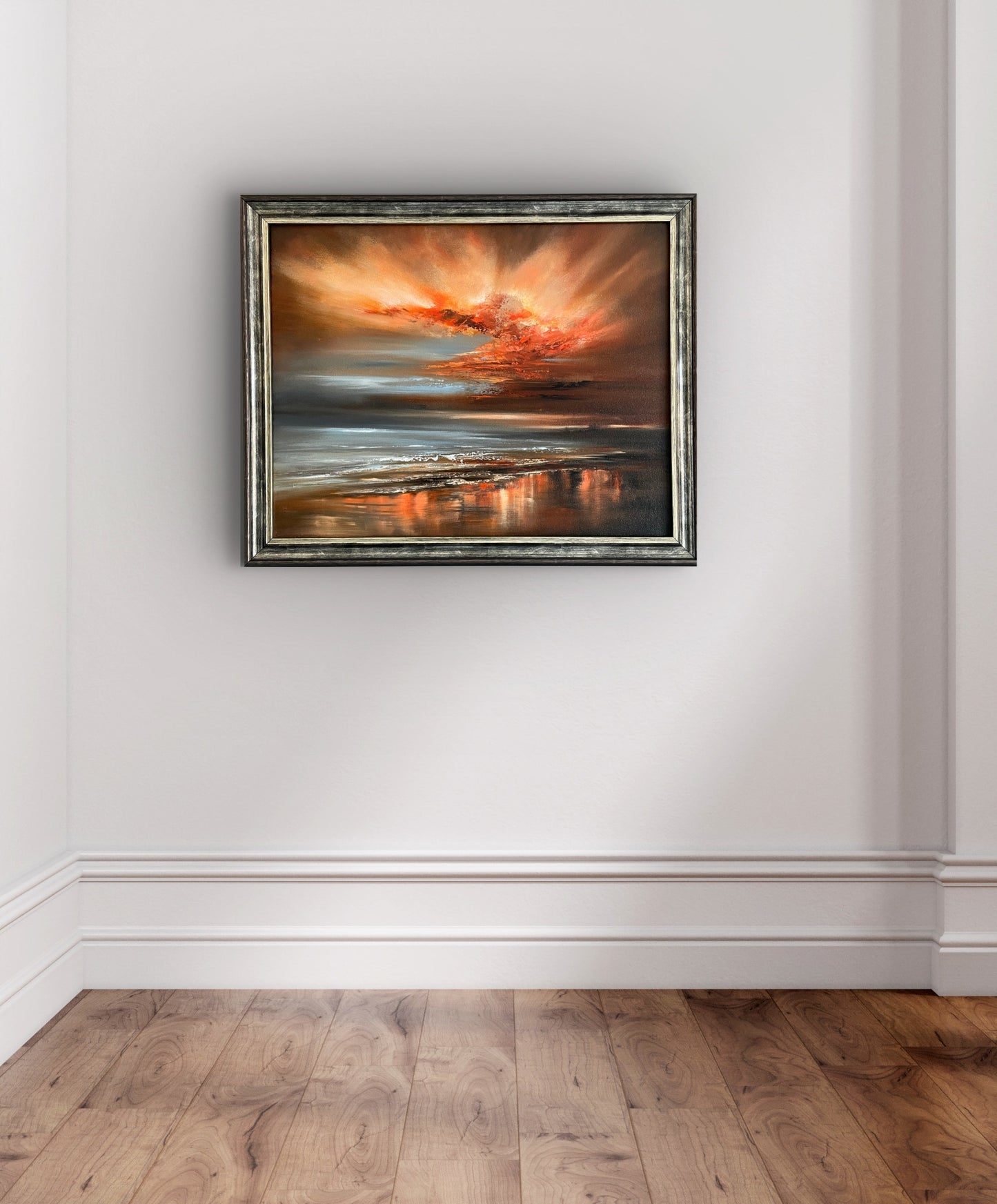 "Ignis" Framed Oil on Canvas