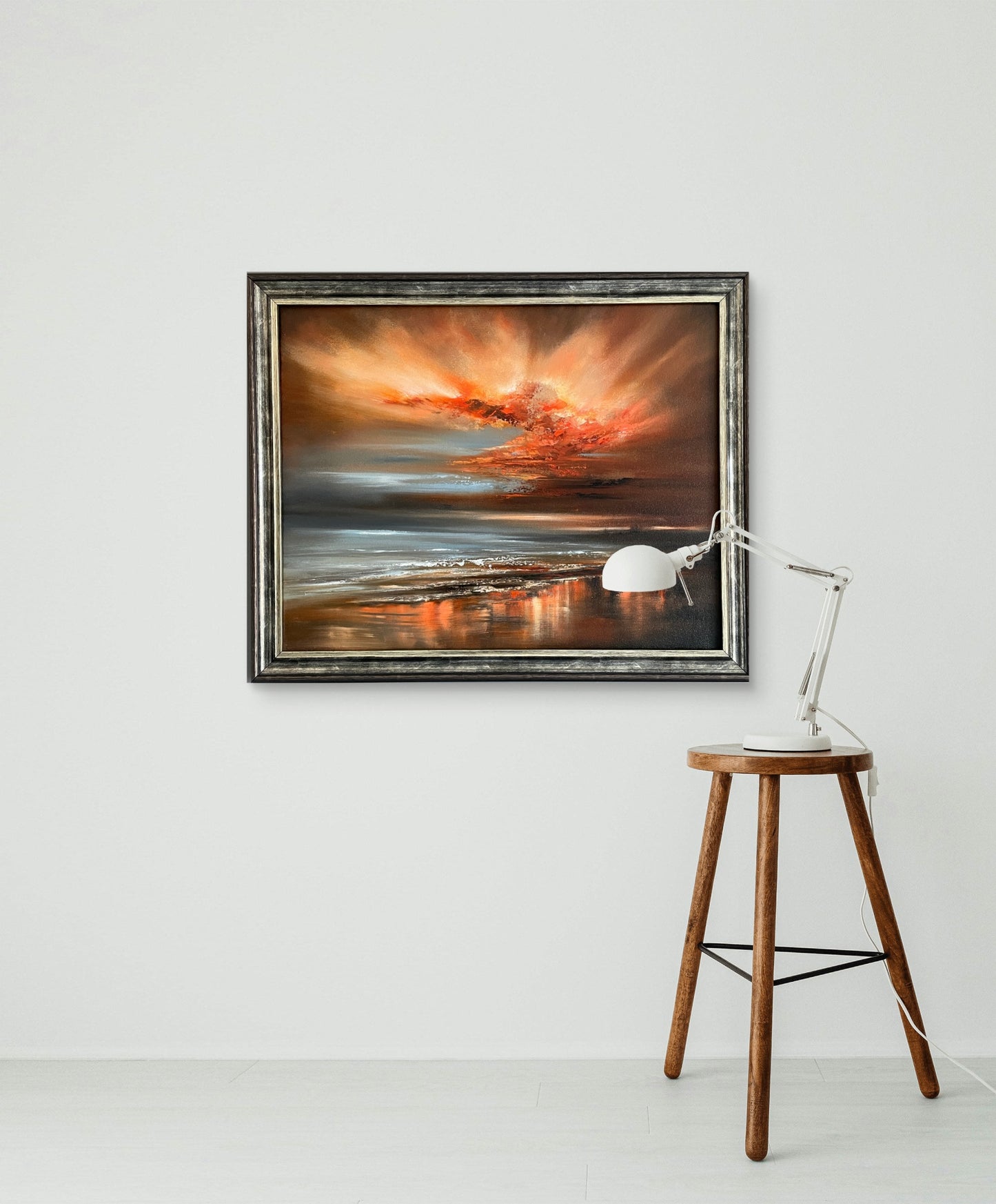 "Ignis" Framed Oil on Canvas