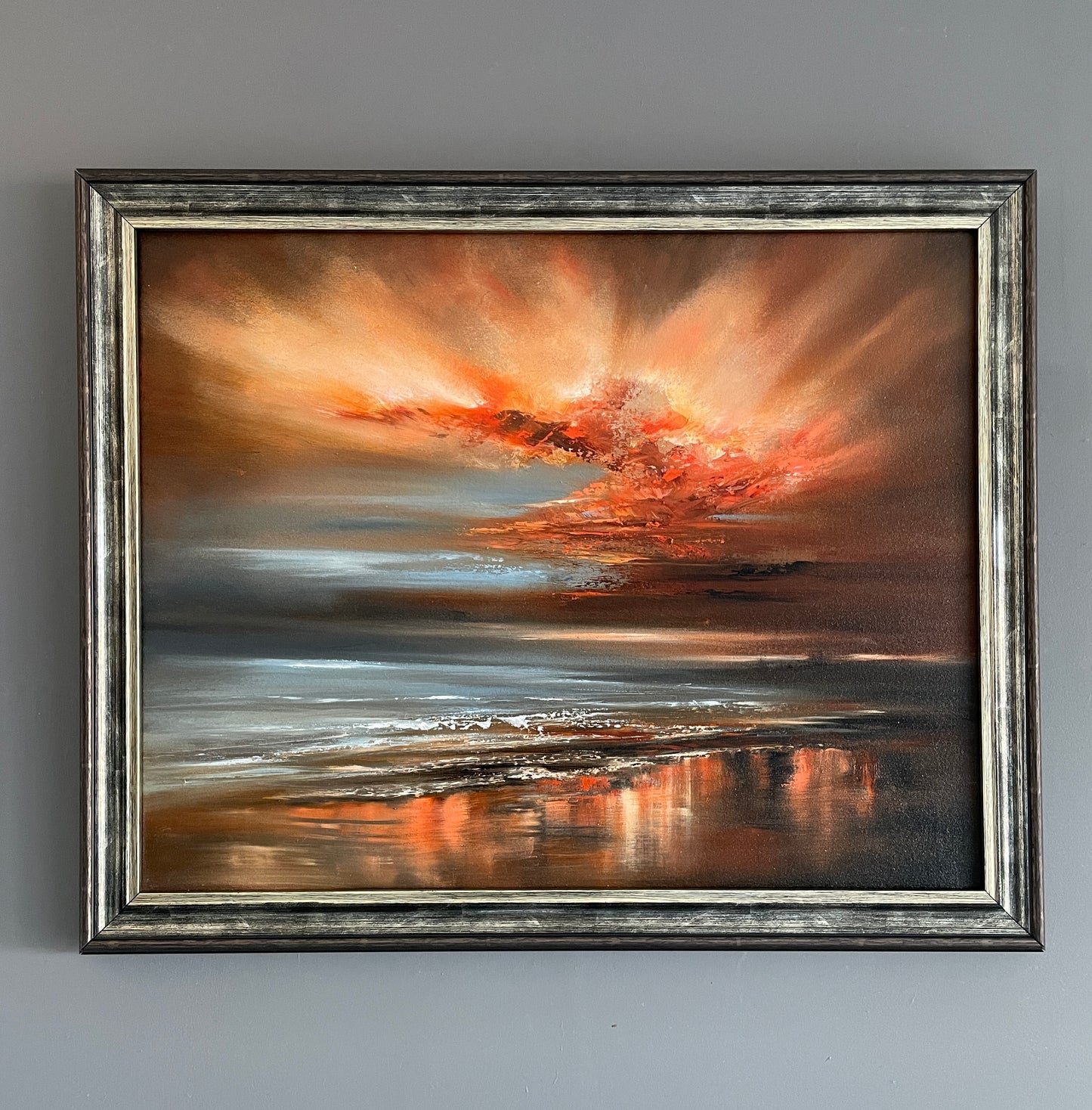 "Ignis" Framed Oil on Canvas
