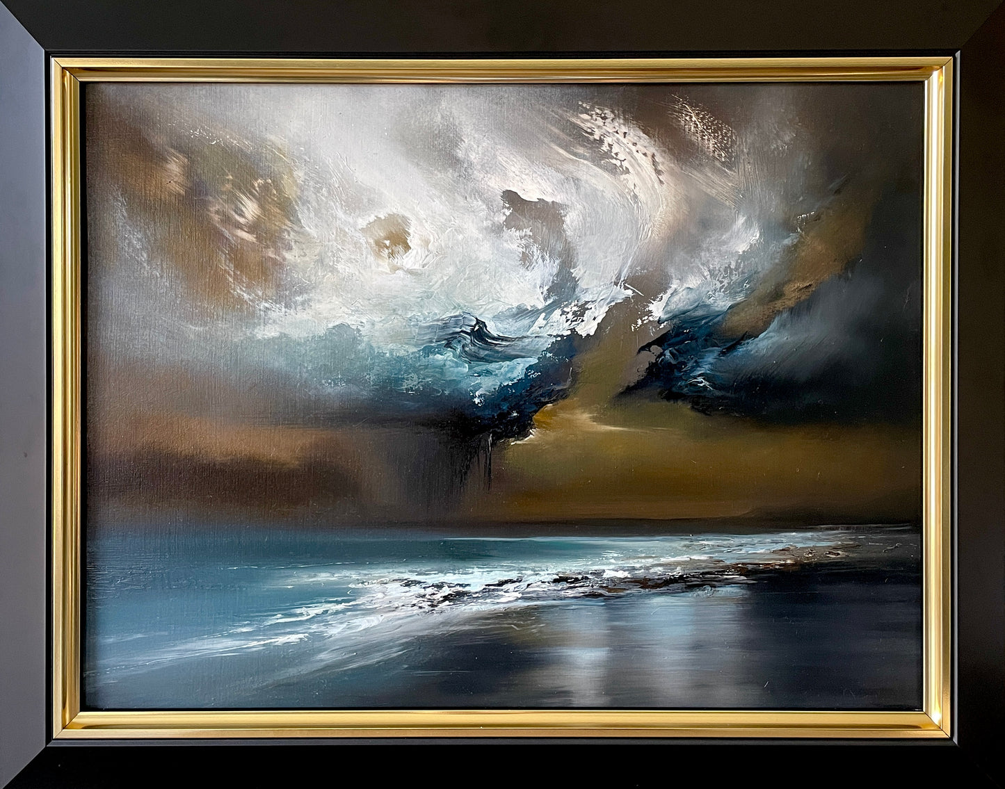 "Nubira" Framed Oil on Paper Pad
