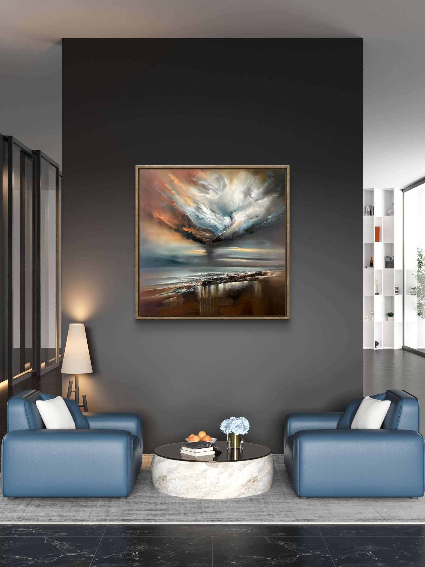 "Vortalis" Framed Oil on Canvas