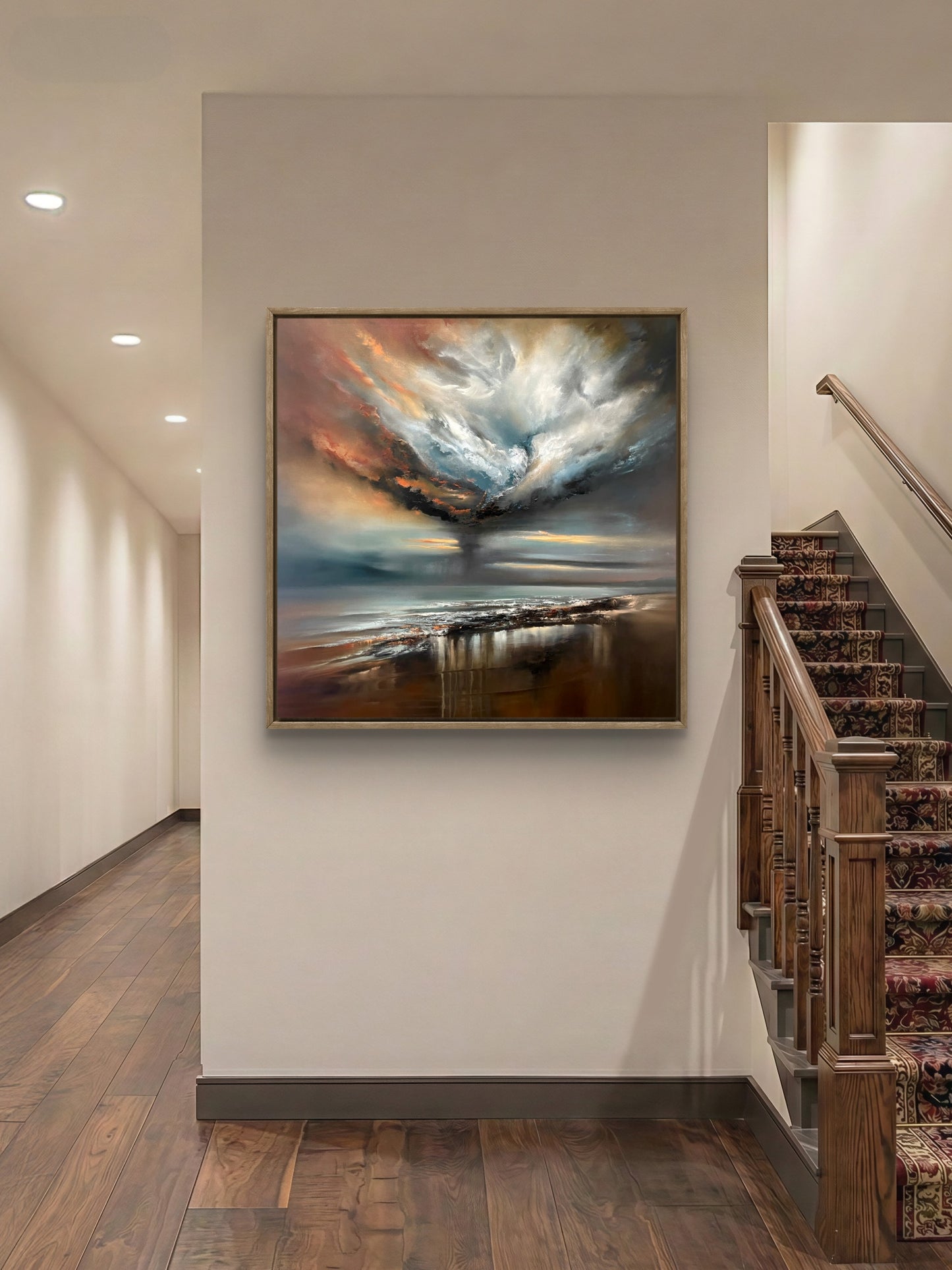 "Vortalis" Framed Oil on Canvas