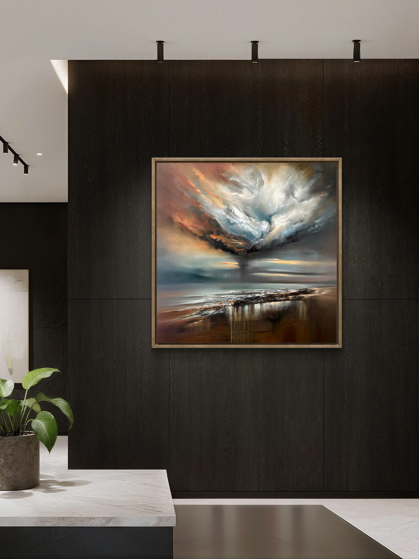 "Vortalis" Framed Oil on Canvas