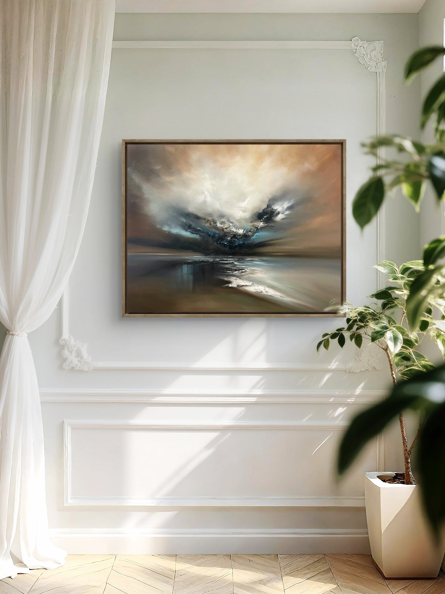 "Ventaris" Framed Oil on Canvas