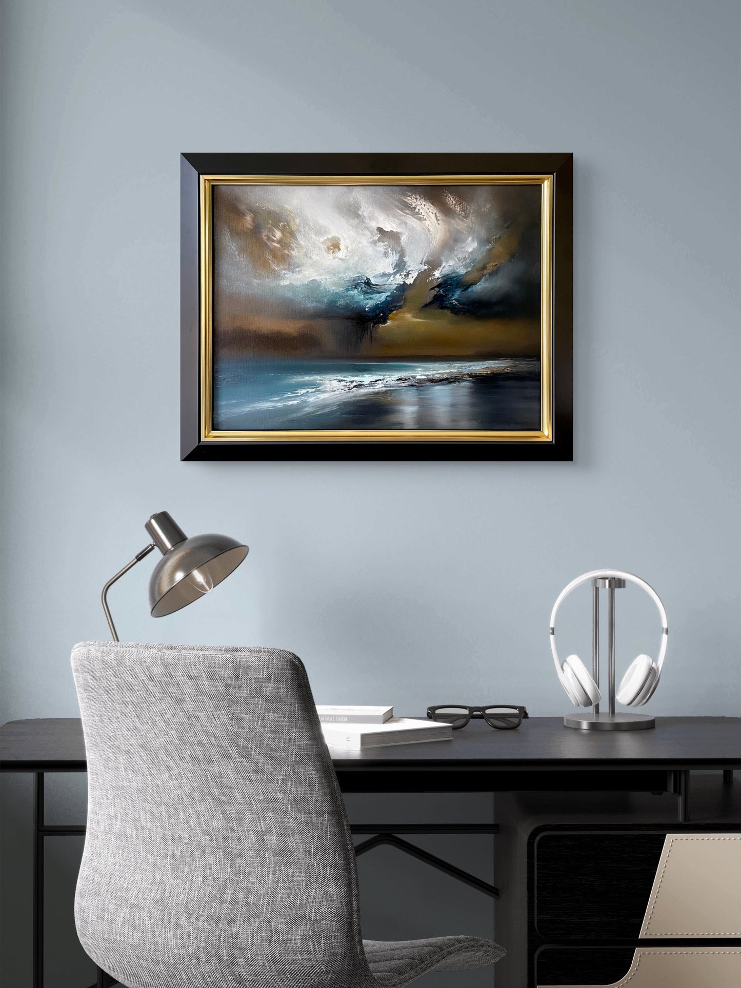 "Nubira" Framed Oil on Paper Pad
