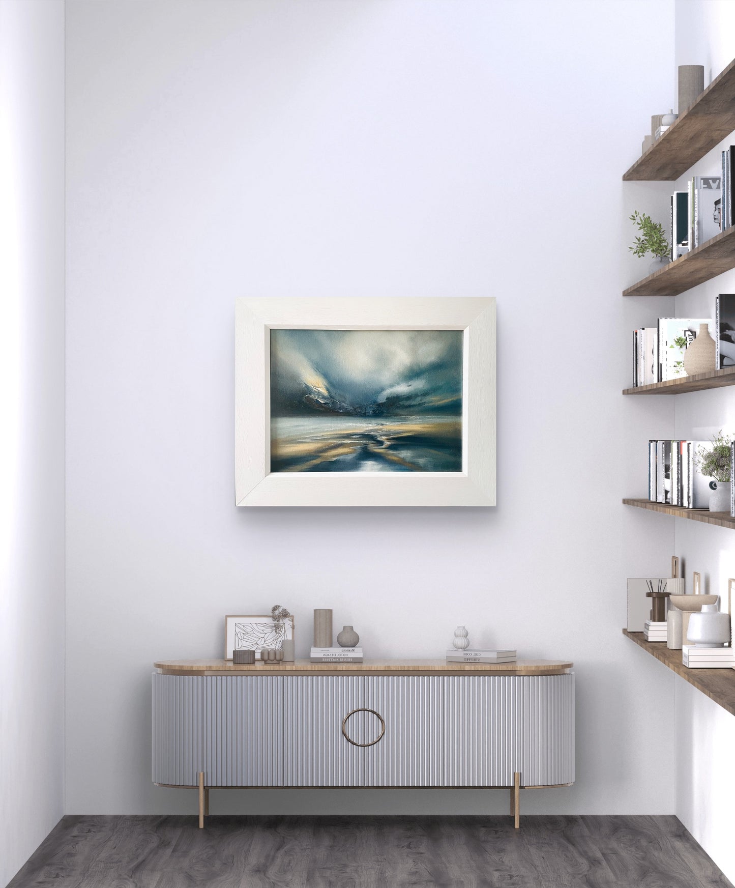 "Skirr" Framed Oil on Canvas