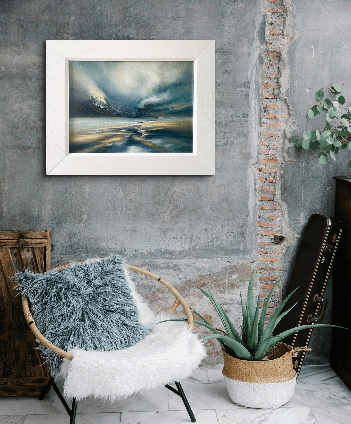 "Skirr" Framed Oil on Canvas