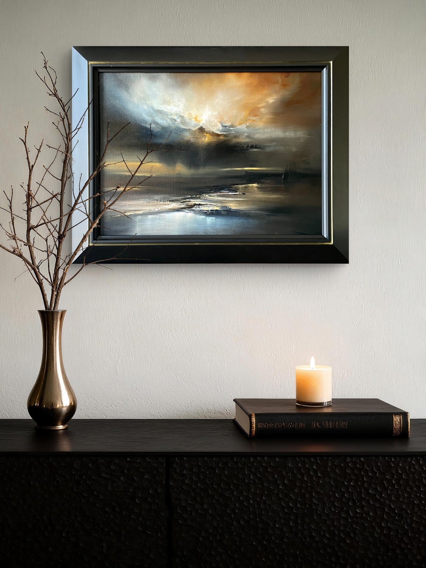 “Tenebris” Framed Oil on Oil Paper Pad