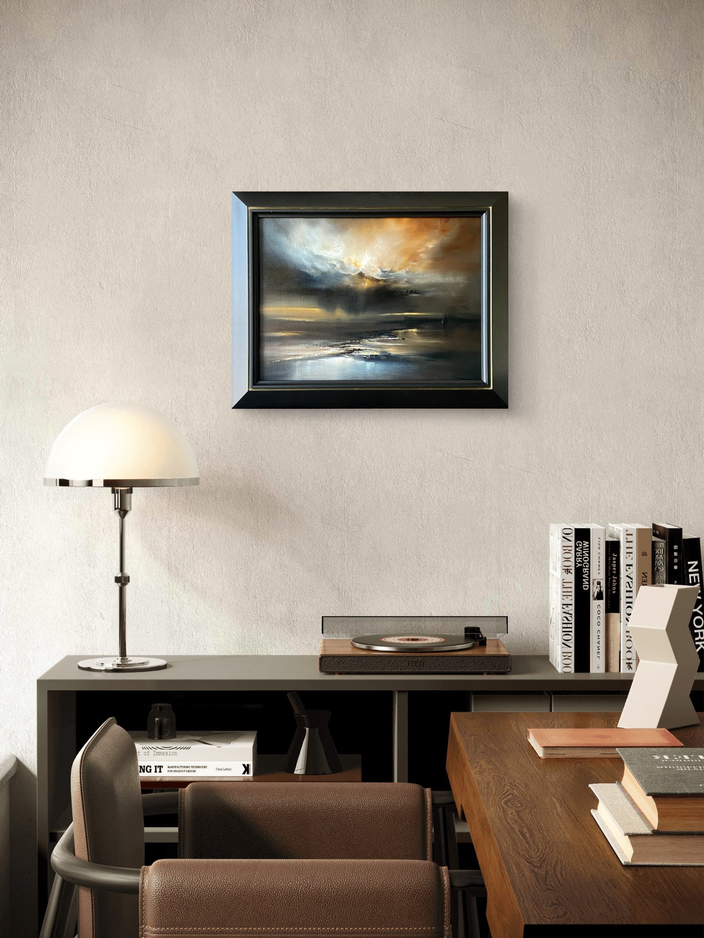 “Tenebris” Framed Oil on Oil Paper Pad