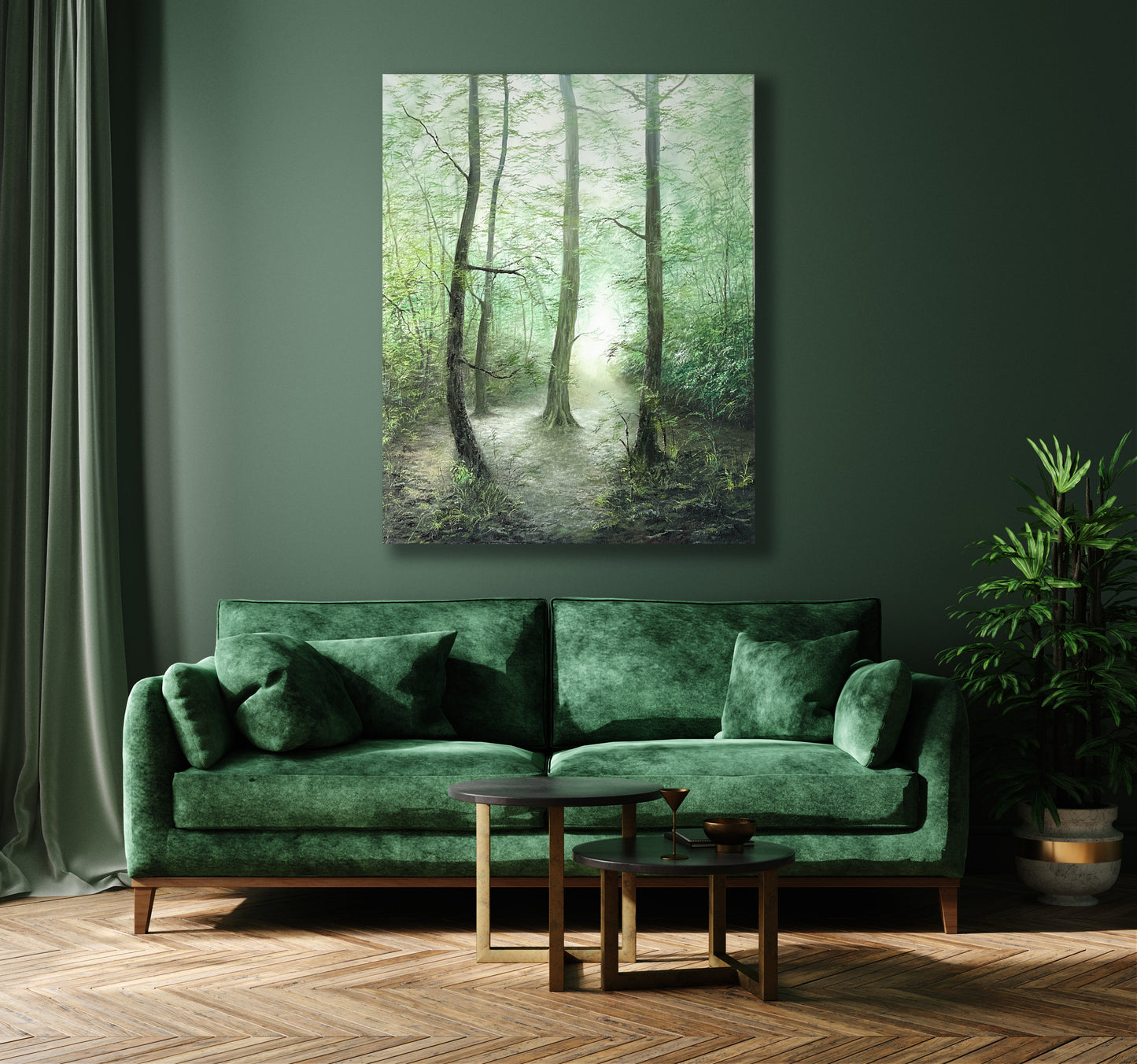 "Misty Forest" Oil on anvas