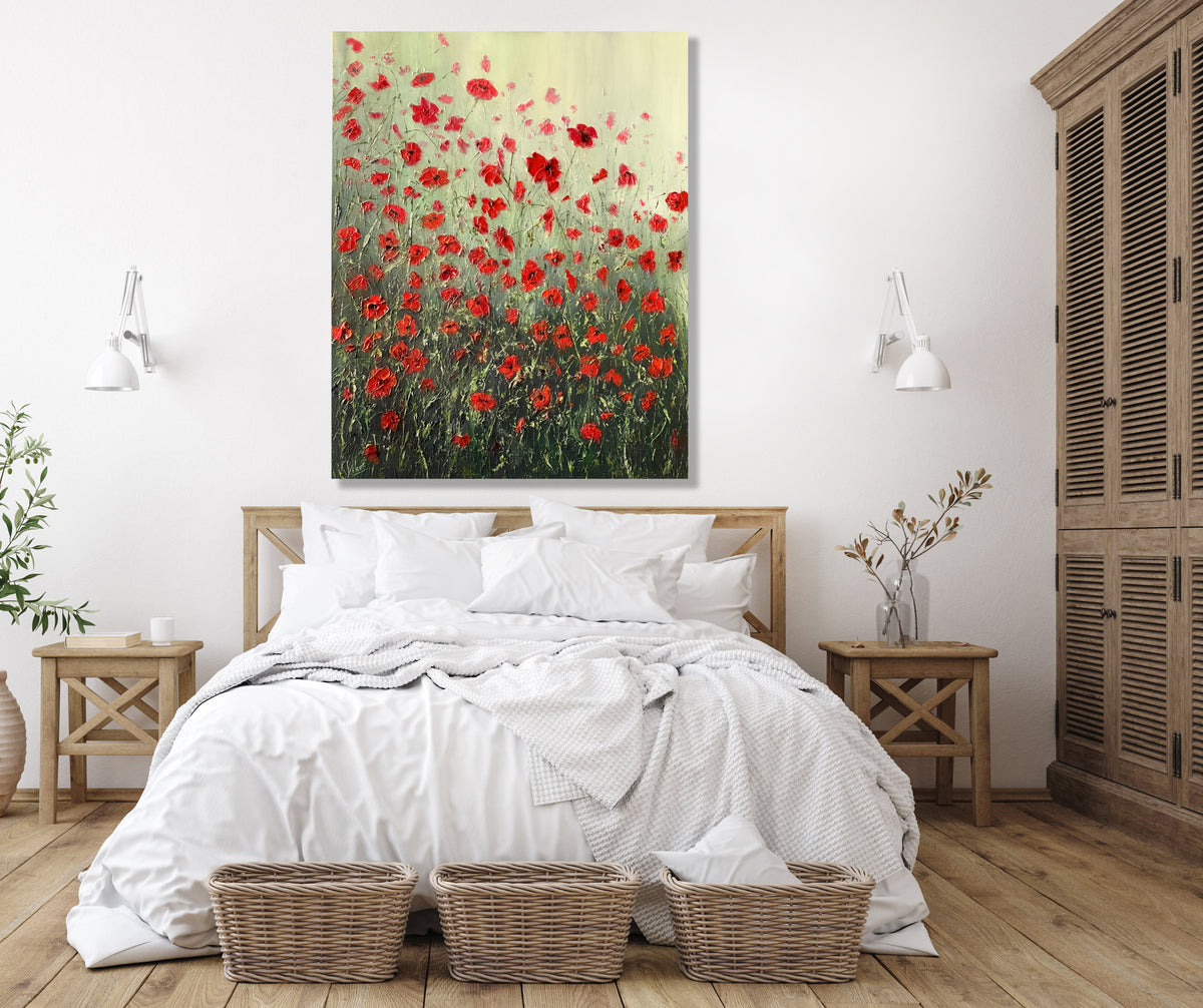 "Poppies" Mixed Media on canvas